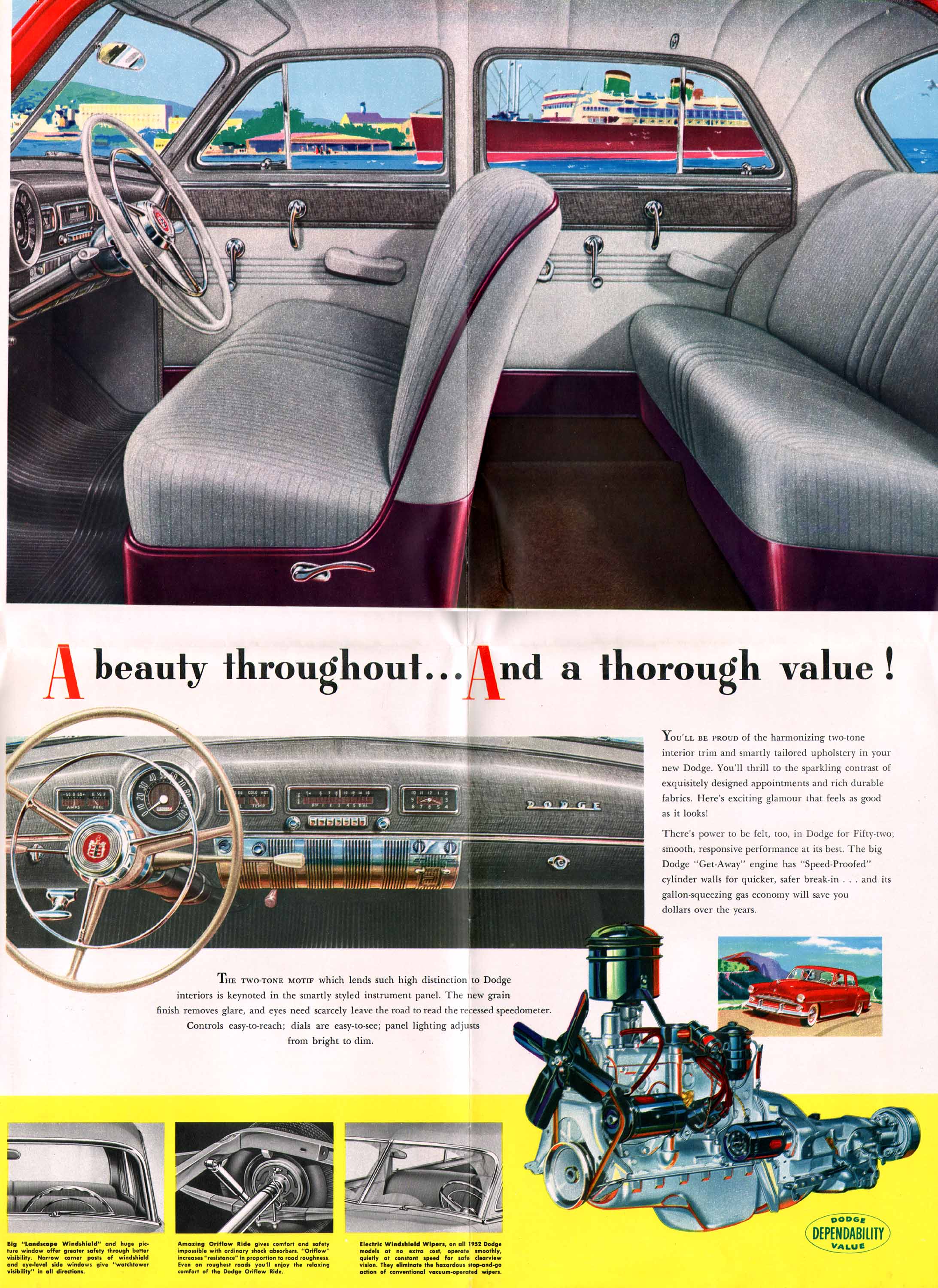 1952 Dodge Car Foldout Page 1